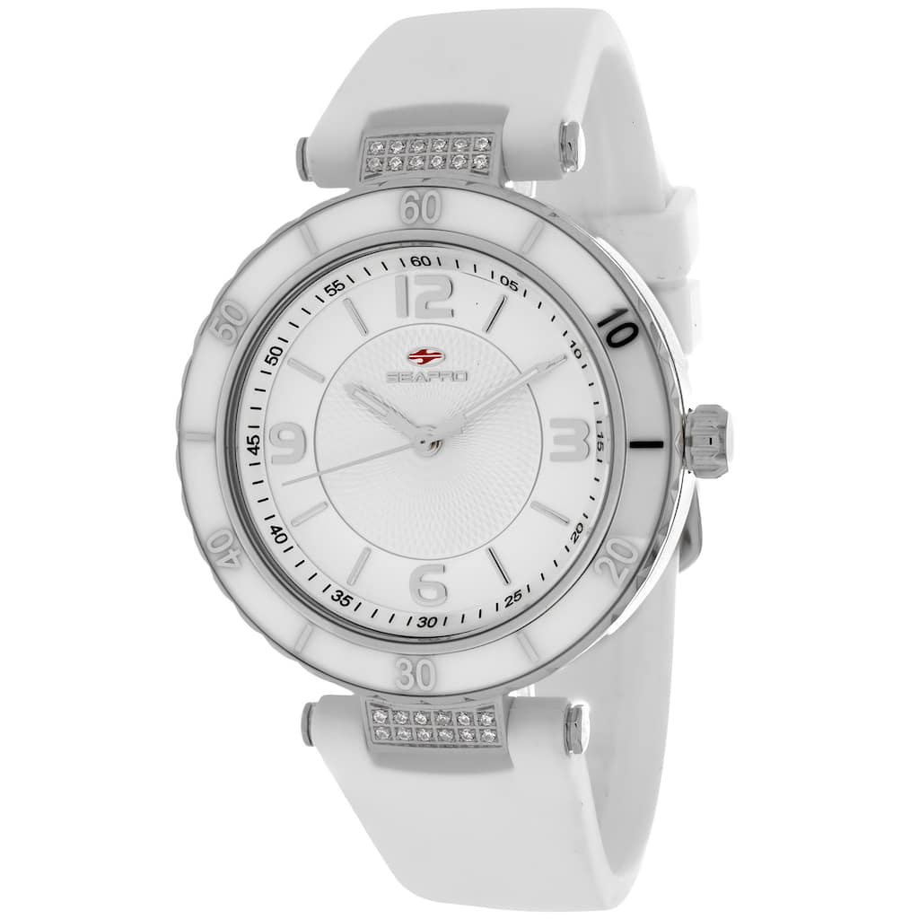 Seapro Women's SP6410 Seductive Round White Strap Watch