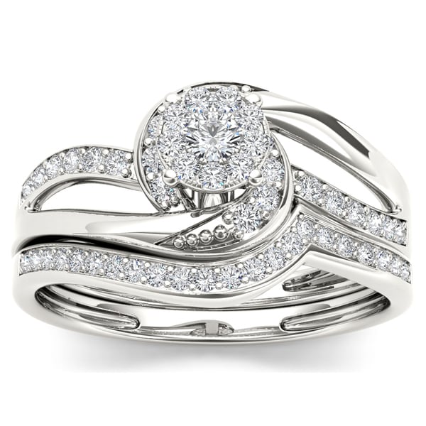 De Couer 10k Gold 1/3ct TDW Diamond Composite Bridal Sets