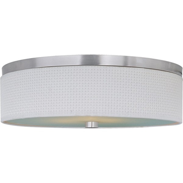 Casual Luxury Brushed Steel 2 light Flush Mount Fixture