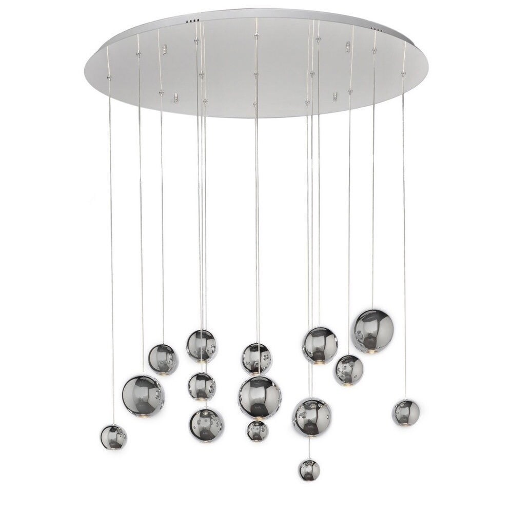Bollero Chrome Metal 15-light Multi (Bollero 15-Light LED Pendant) - Chandeliers For Bedrooms by Overstock.com