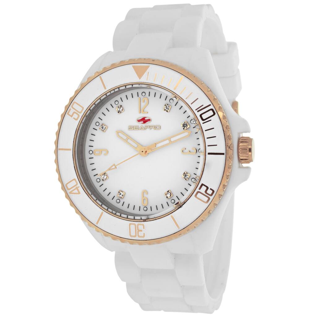 Seapro Women's SP7413 Bubble Round White Strap Watch