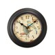 preview thumbnail 1 of 2, Adeco Brown Vintage-inspired Round Wall Clock