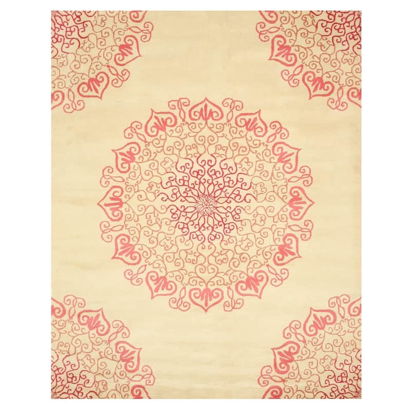 Hand-tufted Wool Ivory Transitional Floral Modern Naiin Rug
