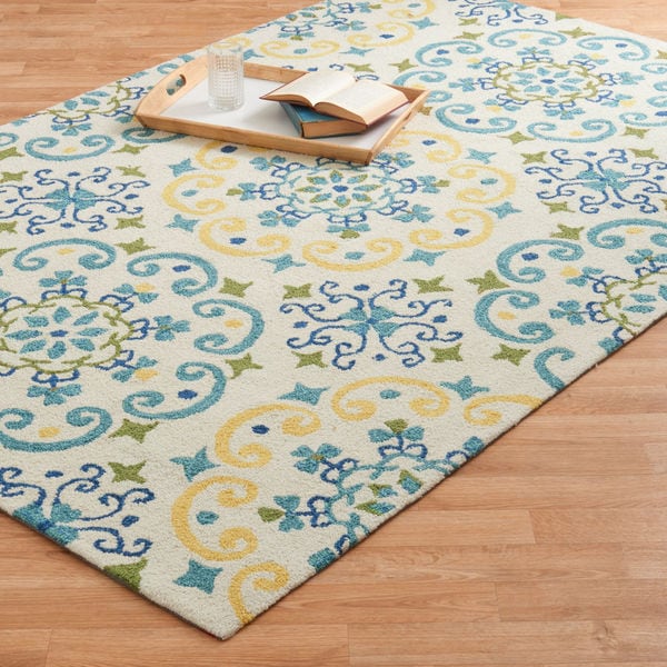 kids light blue rug