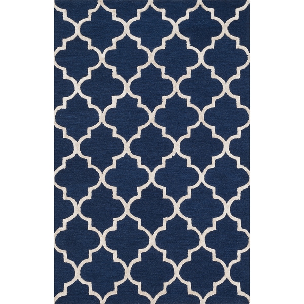 Hand-Hooked Contemporary Moroccan Trellis Rug - 9'3 x 13'