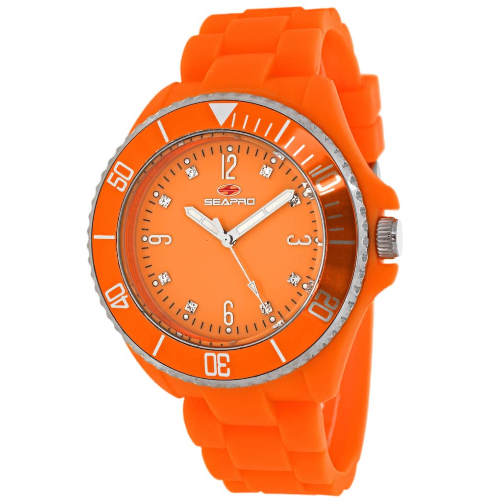 Seapro Women's SP7415 Bubble Round Orange Strap Watch