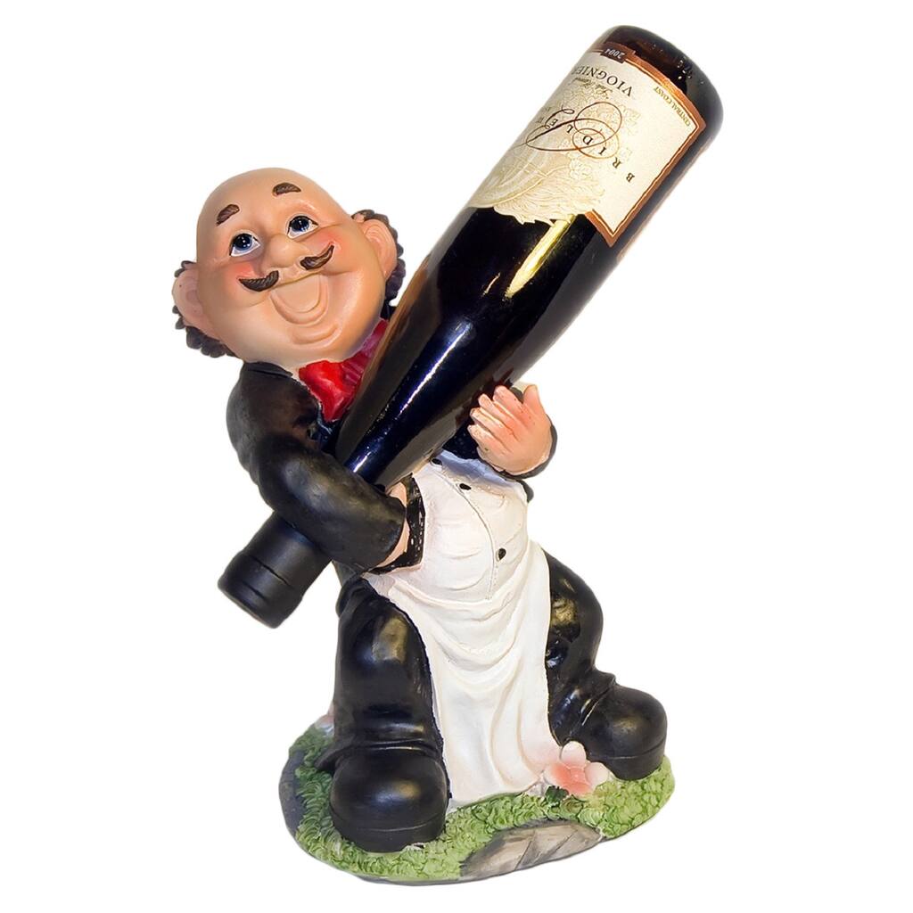Funny Waiter Sculpted Wine Bottle Holder
