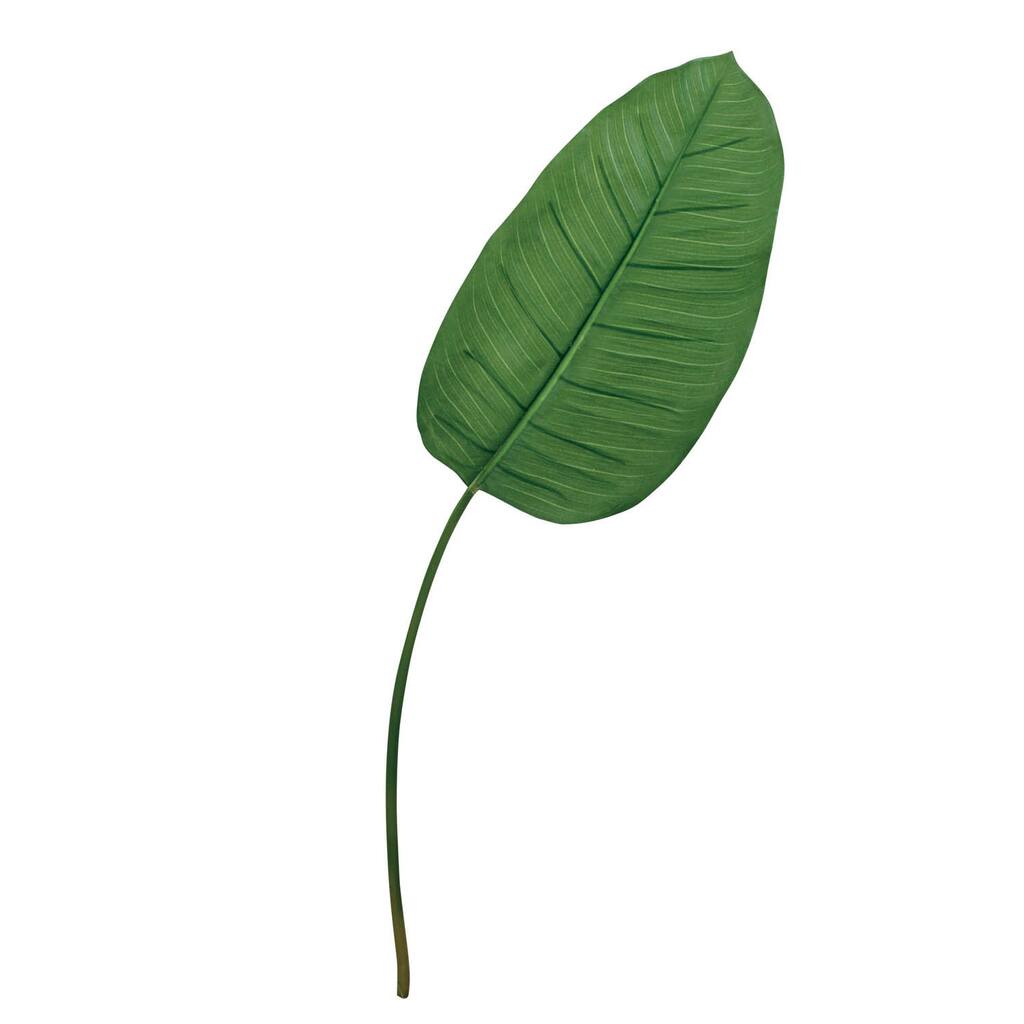 Green 31-inch Banana Leaf Decorative Flower (Set of 12)