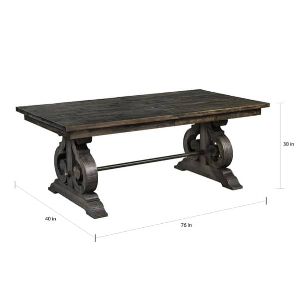 Magnussen Home Bellamy Peppercorn Dining Table - 40"W x 80"D x 30"H ...