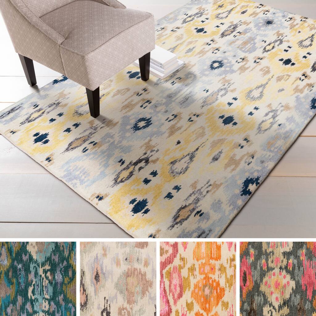 Hand-tufted Jay Ikat New Zealand Wool Area Rug