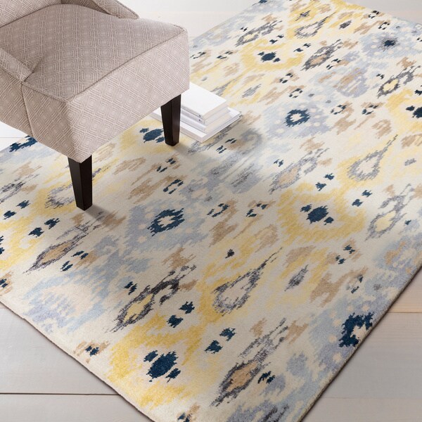 Hand-tufted Jay Ikat New Zealand Wool Area Rug