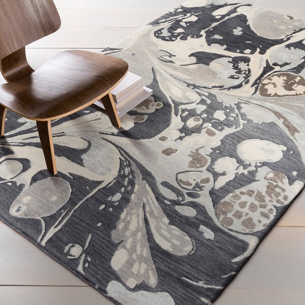 Hand-tufted Alia Abstract New Zealand Wool Area Rug
