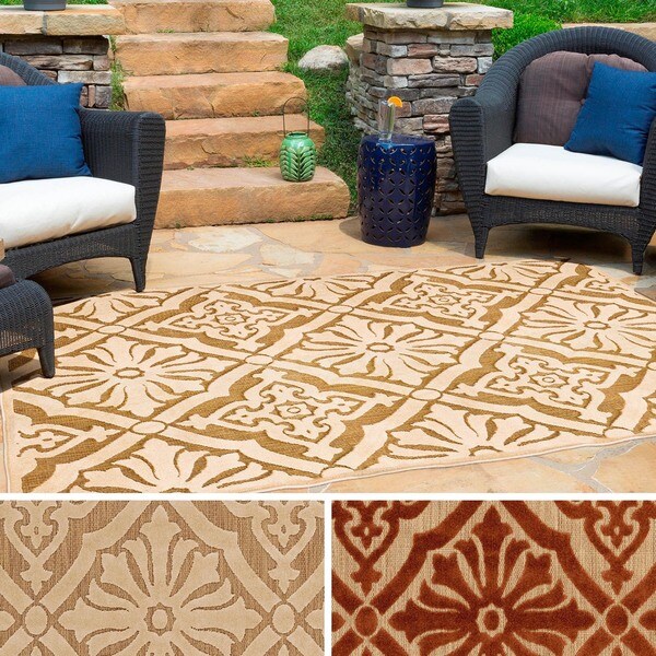 Livia Indoor/Outdoor Olefin Area Rug (8'8 x 12') Free Shipping Today