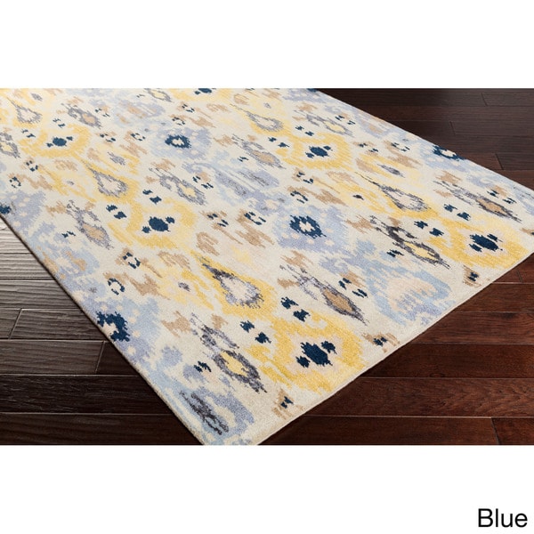 Hand tufted Jay Ikat New Zealand Wool Rug (26 x 8)