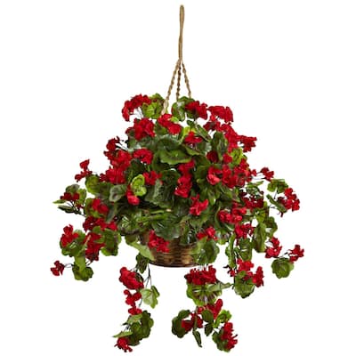 Geranium Hanging Basket - Red