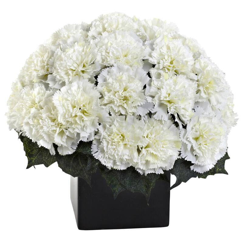 Carnation Arrangement with Vase - Cream