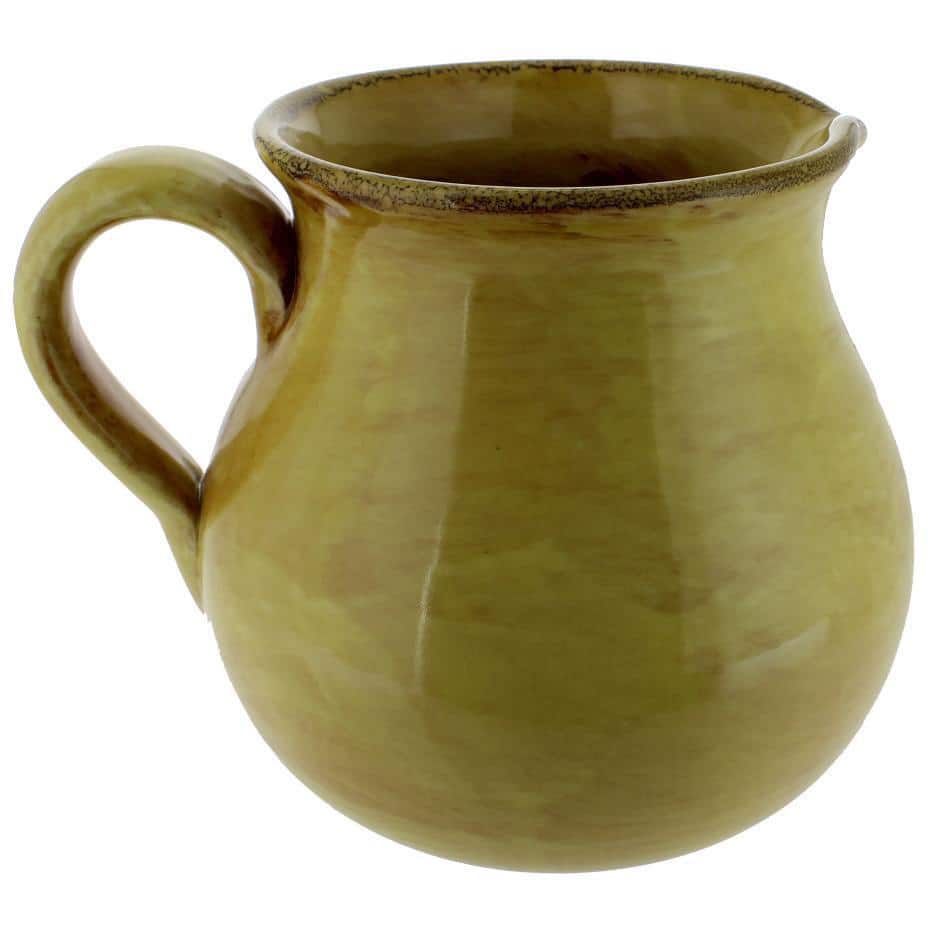 French Home Saffron Italian Stoneware Traditional Pitcher