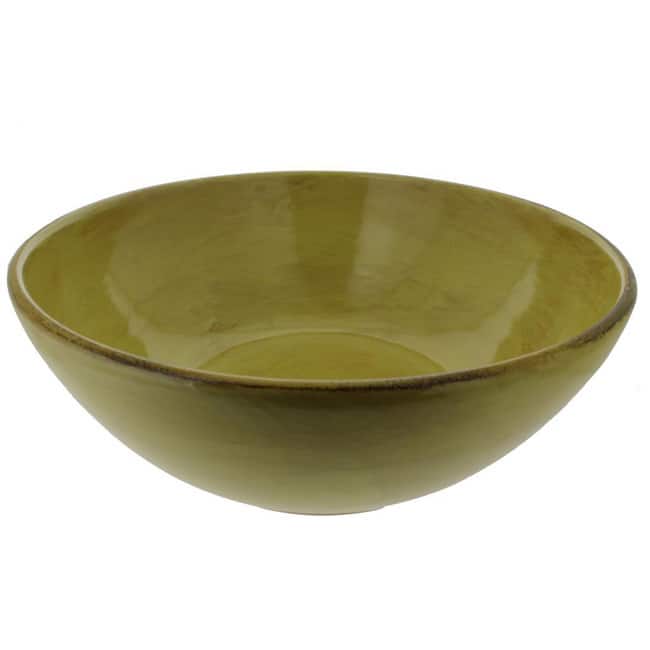 French Home Saffron Italian Stoneware Deep Serving Bowl