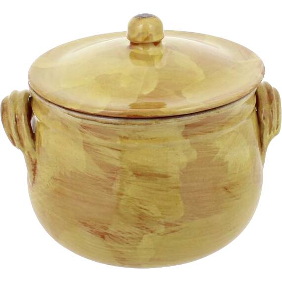 French Home Saffron Gold Italian Stoneware Stock Pot