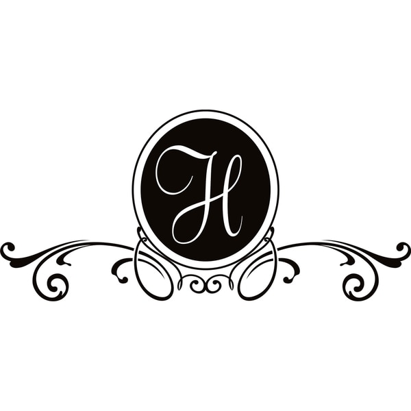 Shop Design on Style H Monogram Vinyl Wall Art Lettering - Free Shipping On Orders Over $45 ...