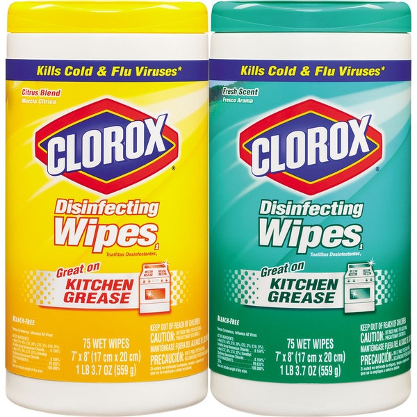 Shop Clorox Fresh Scent/ Citrus Blend 7x8inch Disinfecting Wipes (2 Pack) Free Shipping On