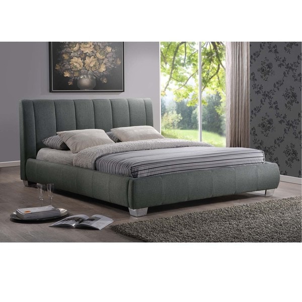 Baxton Studio Olson Modern Grey Queen Size Platform Bed ...