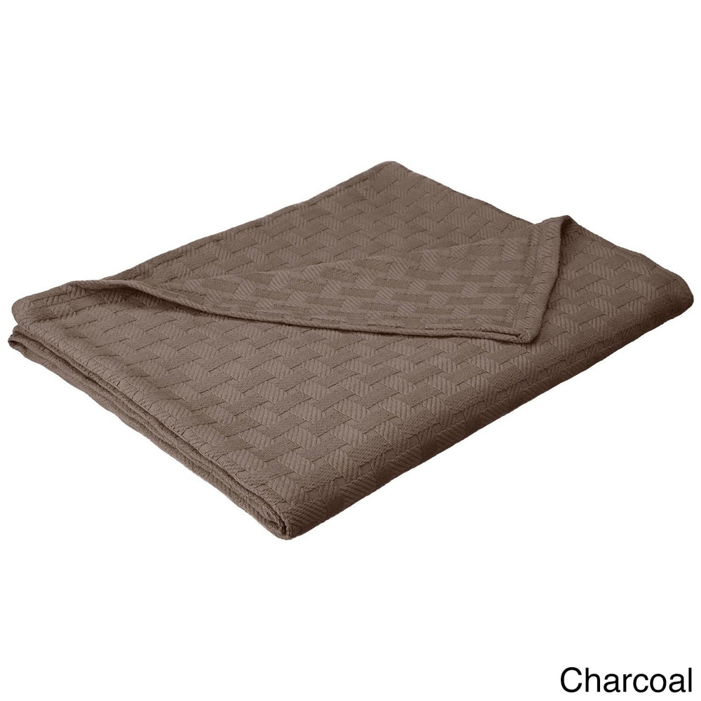 Superior Basketweave All-Season Bedding Cotton Blanket