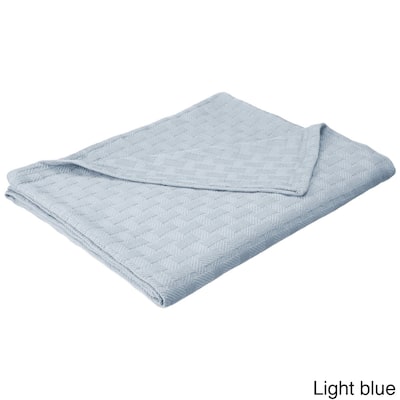Superior Basketweave All-Season Bedding Cotton Blanket