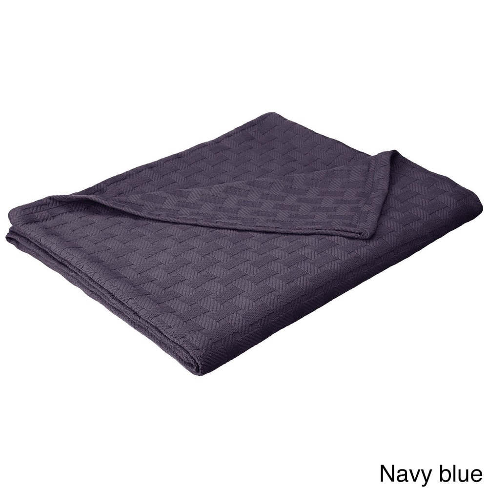 Superior Basketweave All-Season Bedding Cotton Blanket