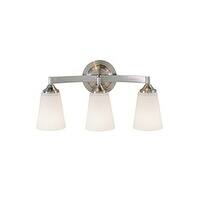Feiss Gravity 3 - Light Vanity Fixture, Brushed Steel - Silver