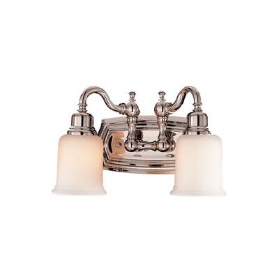 Feiss Canterbury 2 - Light Vanity Fixture, Polished Nickel - Silver