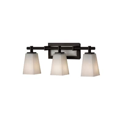 Feiss Clayton 3 - Light Vanity Fixture, Oil Rubbed Bronze