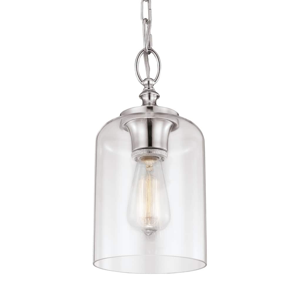 Hounslow Mini Polished Nickel 1-light Pendant
