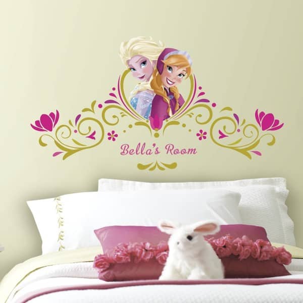 Floral Wall Decal Border DANY Watercolor Flowers Girl Nursery
