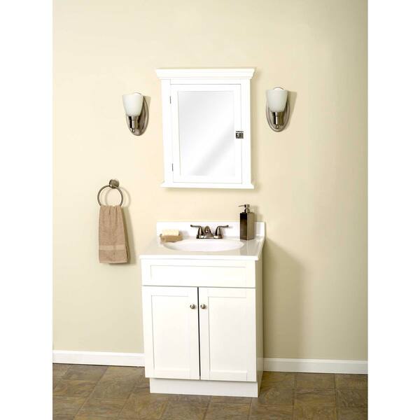 Shop White Colonial Mirrored Medicine Cabinet Free Shipping