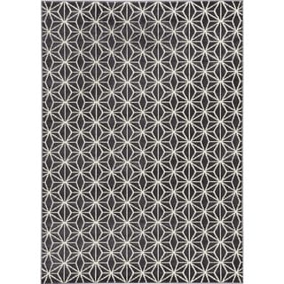 Loft Modern Geometric Star Grey Rug (7'10 x 10') - 7'10" x 10'