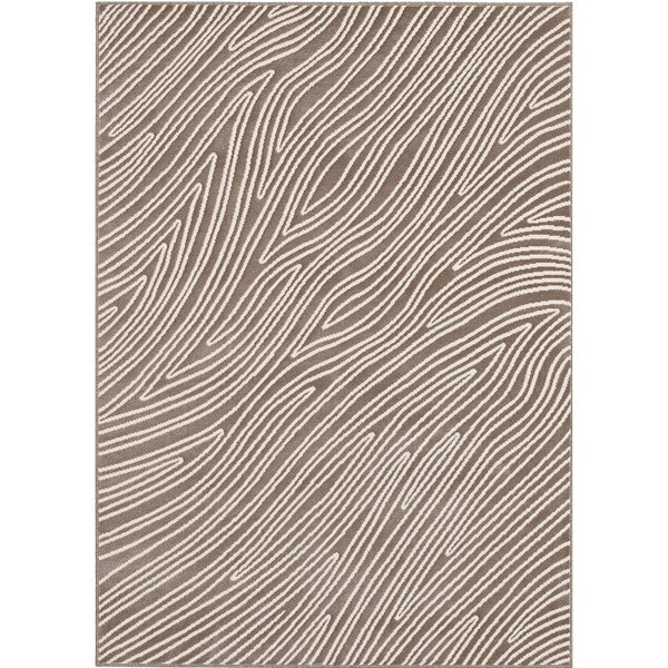 Loft Modern Bark Design Taupe Rug