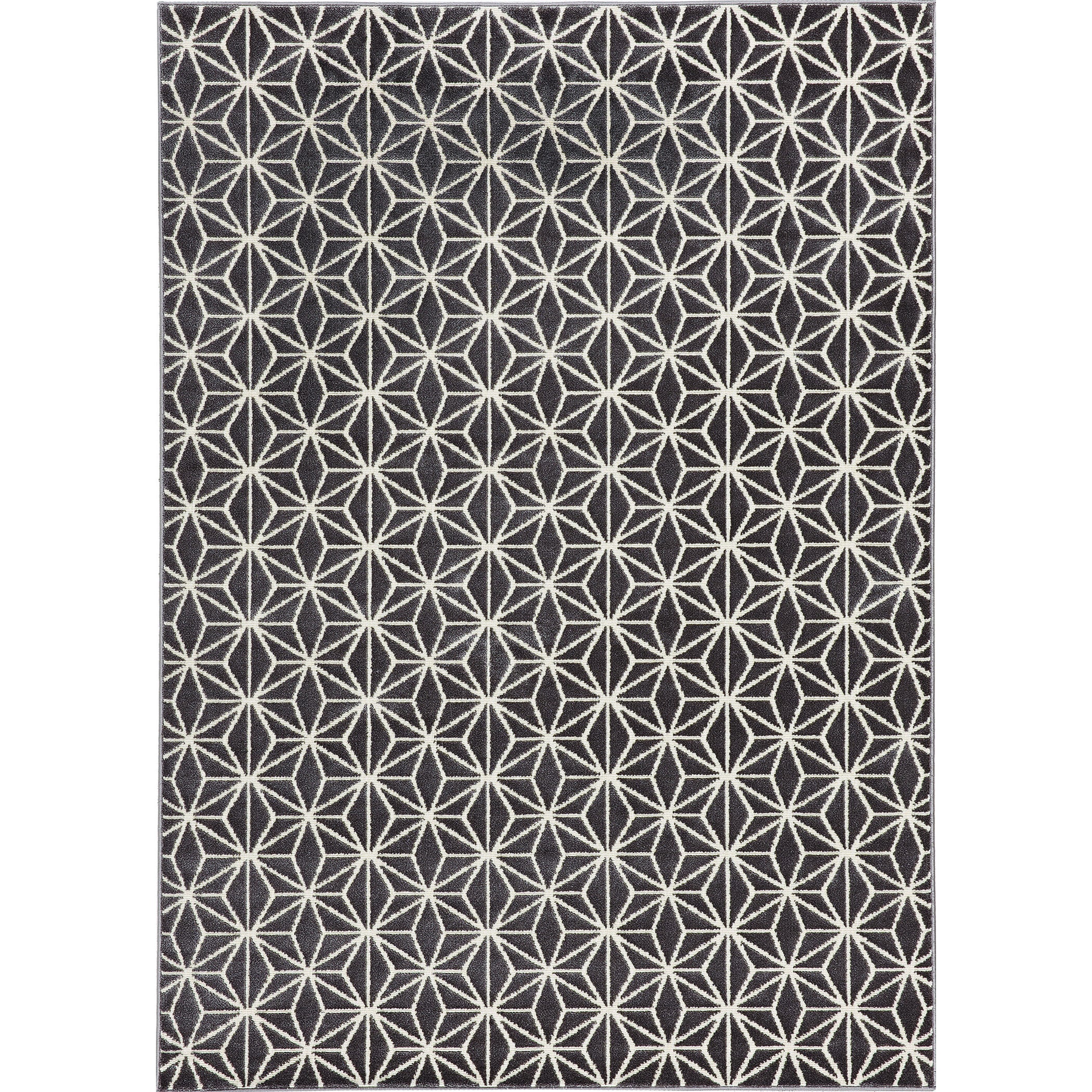 Balta Rugs Loft Modern Geometric Star Grey Polypropylene Rug (5'3 x 7'4) - 5'3" x 7'4"
