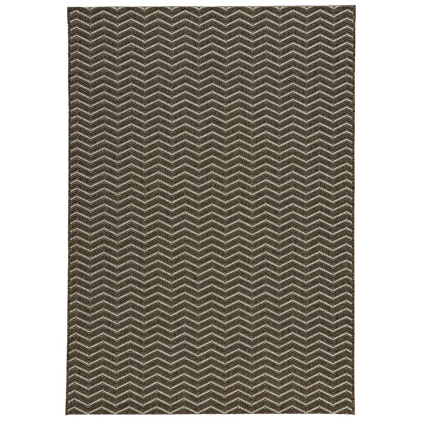 Loft Gracie Chevron Stripe Grey Indoor or Outdoor Rug (7'10 x 10') - 7'10 x 10'