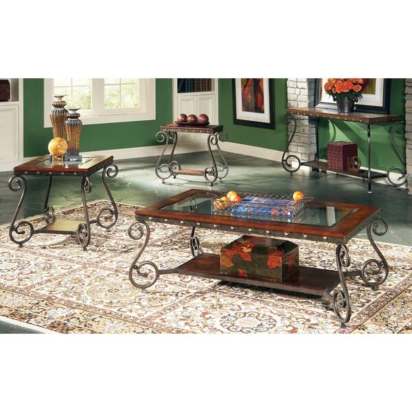 Copper Grove Swinley Elegant Tuscan Style Sofa Table On Copper Grove Swinley Elegant