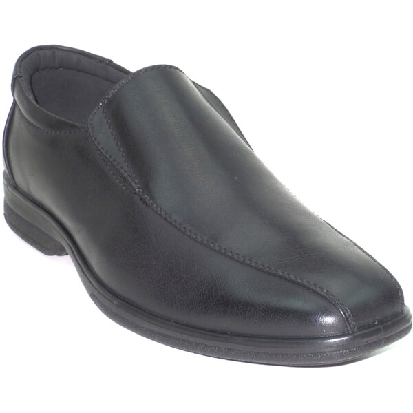 blue leatherette slip on loafer