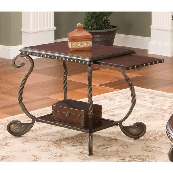 Riviera Wood And Metal Chairside End Table By Greyson Living By Greyson Living On Sale Overstock 9670086