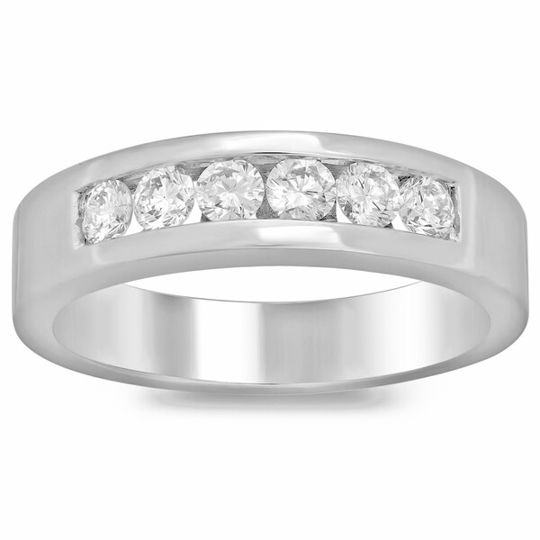 Men's 14k White Gold 3/4ct TDW Diamond Ring - Free Shipping Today ...