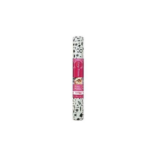 Con-tact Brand Grip Prints Non-Adhesive Non-Slip Shelf and Drawer Liner - Cucina 18-inches by 8-feet (4 Pack)