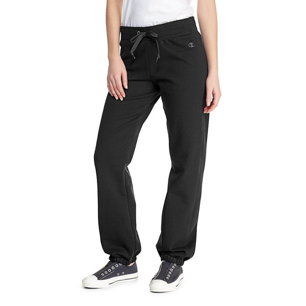 champion women's eco fleece closed bottom pant