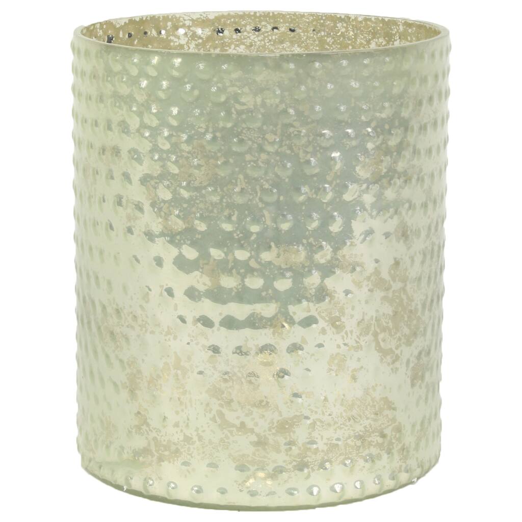 Glass Hobnail Cylinder Candle Holder