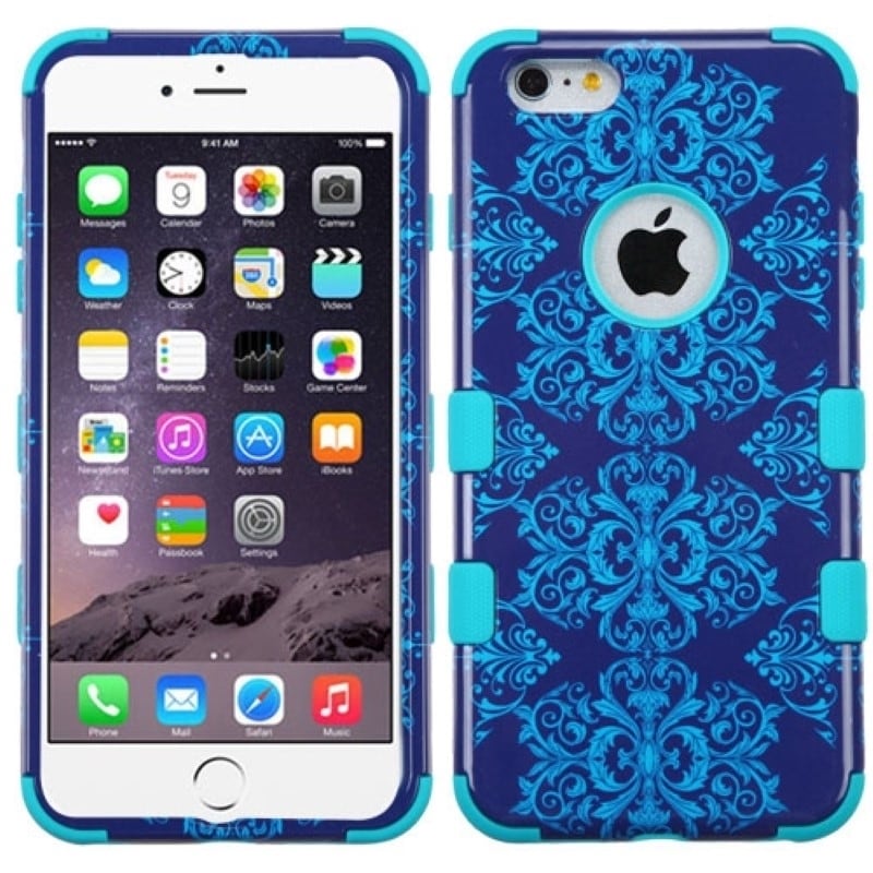 INSTEN Tuff Dual Layer Hybrid Rubberized Hard PC/ Silicone Phone Case Cover  For Apple iPhone 6 Plus/ 6+ 5.5-inch (As Is Item) - Bed Bath & Beyond -  14215002