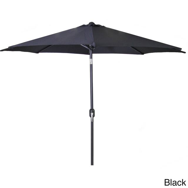 Jordan Manufacturing 9-foot Steel Market Umbrella - Black