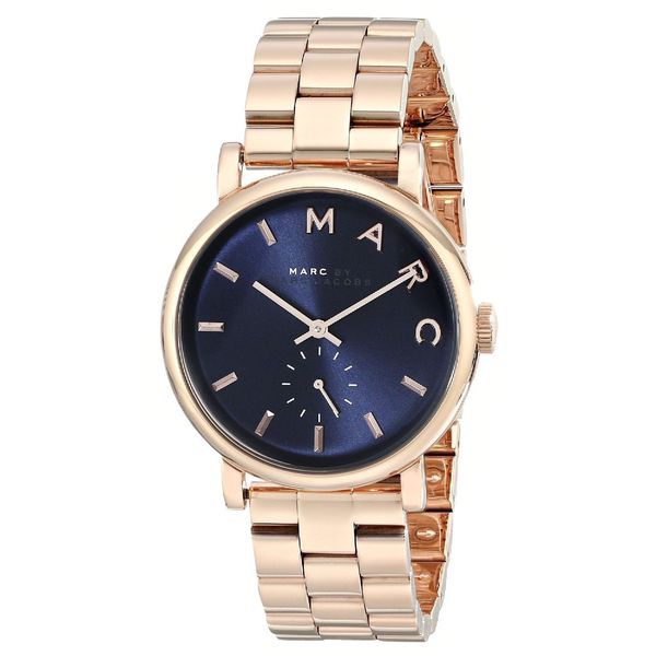 Shop Marc Jacobs Women's Baker Blue Rosetone Stainless Steel Watch ...