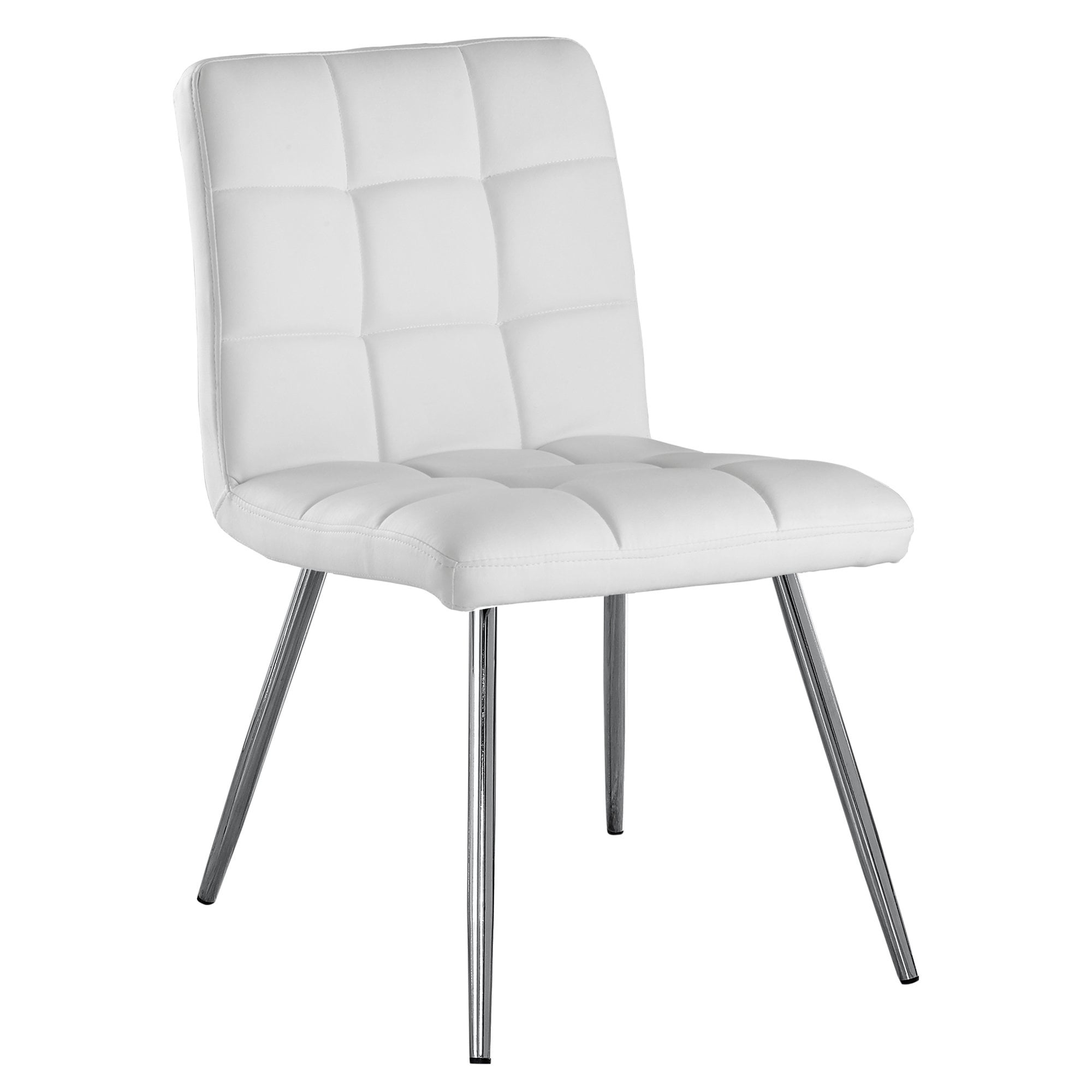 chrome and white leather dining chairs